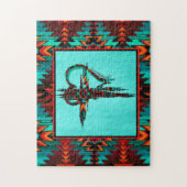 Southwest Cross & Heart Jigzaag Puzzle Legpuzzel (Verticaal)