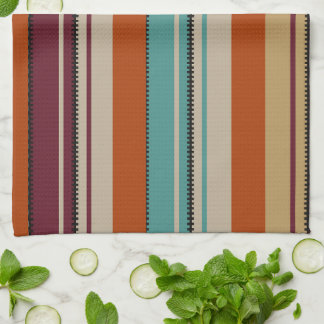Southwest decor herfst tinten strepen theedoek