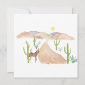 Southwest Desert Adventure Baby shower Square Kaart (Achterkant)