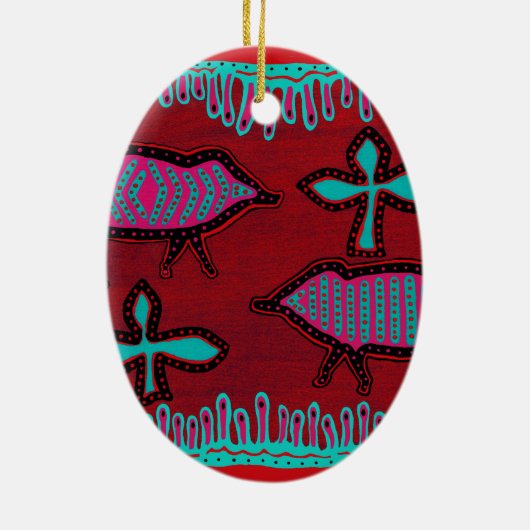 Southwest Desert Animals Keramisch Ornament (Achterkant)