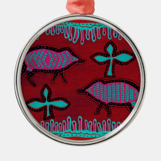 Southwest Desert Animals Metalen Ornament (Voorkant)