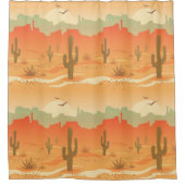 Southwest Desert Cactus Design Shower Curtain Douchegordijn (Voorkant)