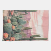 Southwest Desert Cactus Scene Theedoek (Horizontaal)