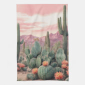 Southwest Desert Cactus Scene Theedoek (Verticaal)