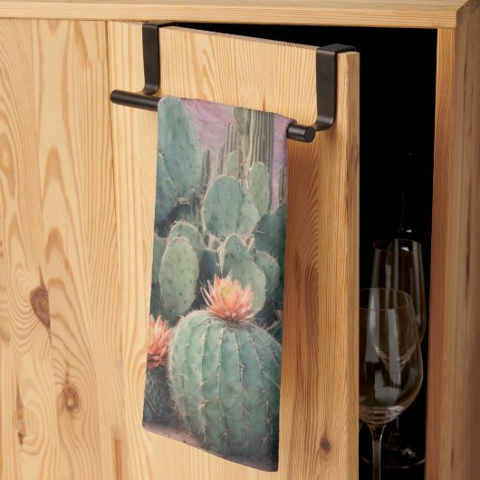 Southwest Desert Cactus Scene Theedoek (Derde Gevouwen)