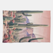 Southwest Desert Cactus Scene  Theedoek (Horizontaal)