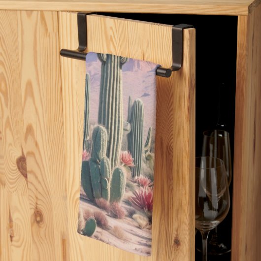 Southwest Desert Cactus Scene  Theedoek (Derde Gevouwen)
