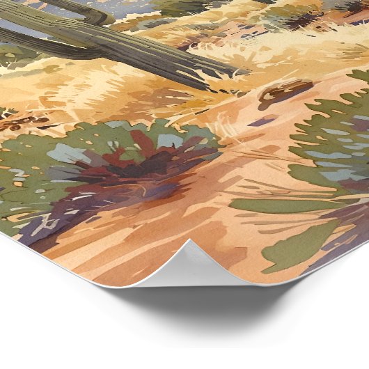 Southwest Desert Canyon Landscape Poster (Hoek)