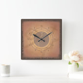 Southwest Desert Clock Vierkante Klok (Huis)