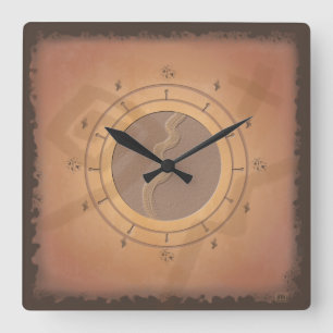 Southwest Desert Clock Vierkante Klok