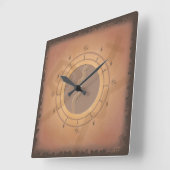 Southwest Desert Clock Vierkante Klok (Hoek)