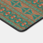 Southwest Desert Copper Blauwgroen Pattern Geperso Bureaumat (Hoek)