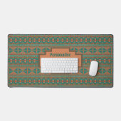 Southwest Desert Copper Blauwgroen Pattern Geperso Bureaumat (Keyboard & Muis)