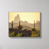 Southwest Desert Mountains Weaver Needle Arizona Canvas Afdruk (Voorkant)