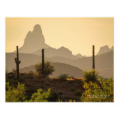 Southwest Desert Mountains Weaver Needle Arizona Foto Afdruk (Voorkant)