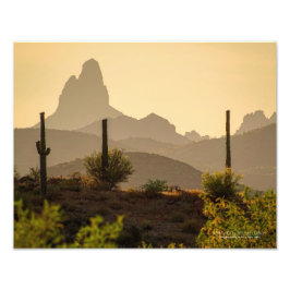 Southwest Desert Mountains Weaver Needle Arizona Foto Afdruk