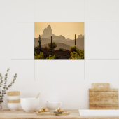 Southwest Desert Mountains Weaver Needle Arizona Poster (Keuken)