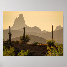 Southwest Desert Mountains Weaver Needle Arizona Poster