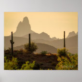 Southwest Desert Mountains Weaver Needle Arizona Poster (Voorkant)