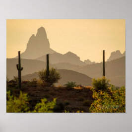 Southwest Desert Mountains Weaver Needle Arizona Poster
