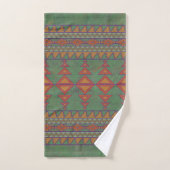 Southwest Desert Sagebrush Green Geometric Design Bad Handdoek (Handdoek)