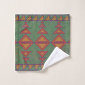 Southwest Desert Sagebrush Green Geometric Design Bad Handdoek (Wasdoekje)