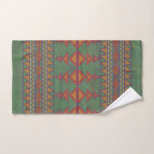 Southwest Desert Sagebrush Green Geometric Design Bad Handdoek (Handdoek)