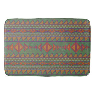 Southwest Desert Sagebrush Green Geometric Design Badmat