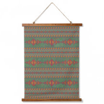 Southwest Desert Sagebrush Green Geometric Pattern