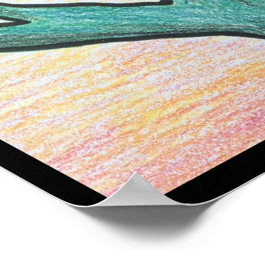 Southwest Desert Skull Folk Art Poster (Hoek)