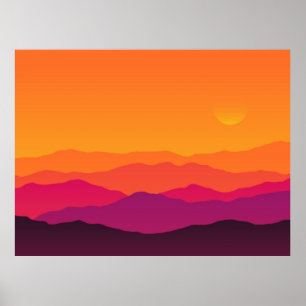 Southwest Desert Sun Sherbet Poster