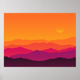 Southwest Desert Sun Sherbet Poster