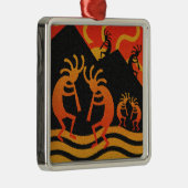 Southwest Desert Sunset Kokopelli Metalen Ornament (Rechts)