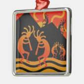 Southwest Desert Sunset Kokopelli Metalen Ornament (Links)