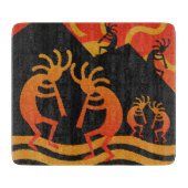 Southwest Desert Sunset Kokopelli Snijplank (Voorkant)