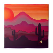 Southwest Desert Sunset Tegeltje (Voorkant)