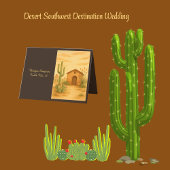 Southwest Desert Terracotta bruiloft gast Kaart