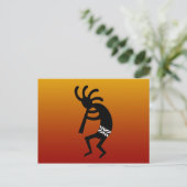Southwest Design Dancing Kokopelli Briefkaart (Staand voorkant)