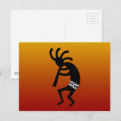 Southwest Design Dancing Kokopelli Briefkaart (Voorkant / Achterkant)