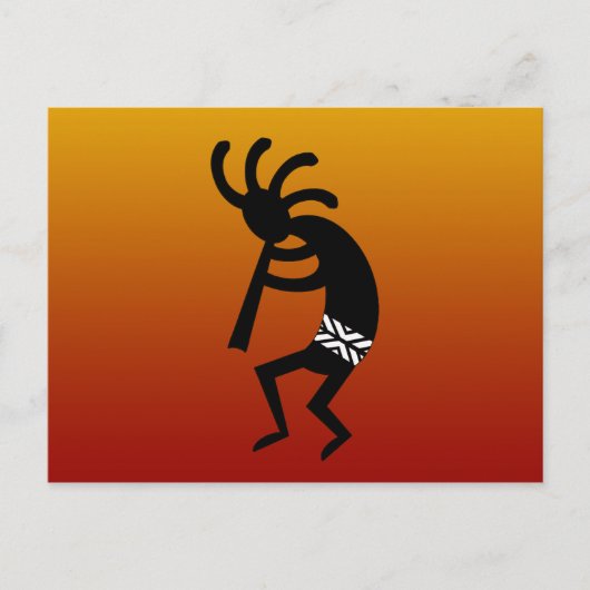 Southwest Design Dancing Kokopelli Briefkaart (Voorkant)