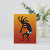 Southwest Design Dancing Kokopelli Briefkaart (Staand voorkant)