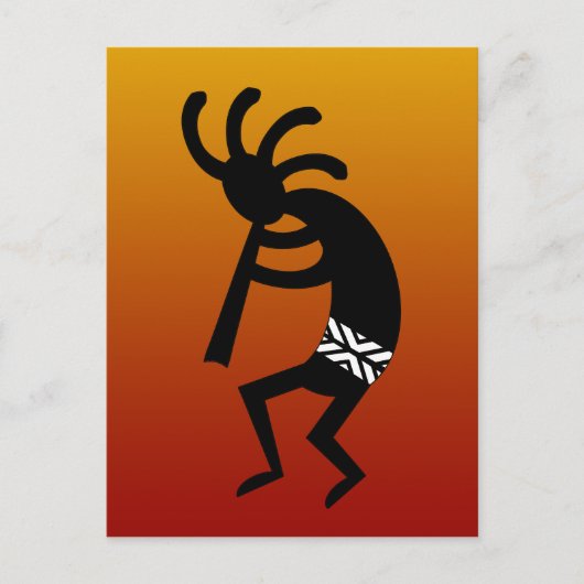 Southwest Design Dancing Kokopelli Briefkaart (Voorkant)
