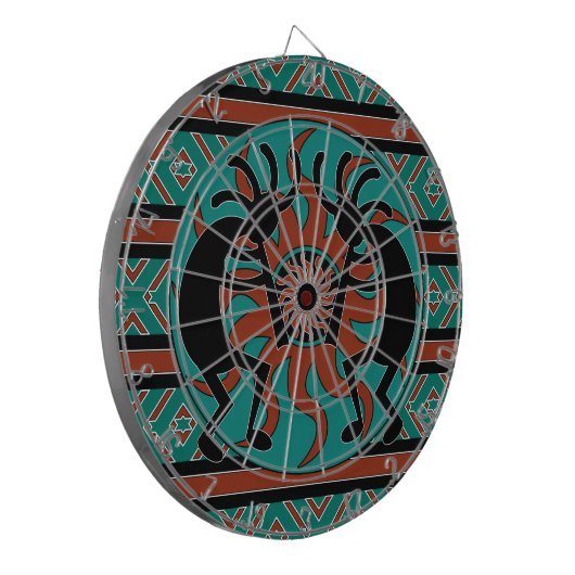 Southwest Design Dancing Kokopelli Dartbord (Voorkant Links)