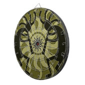 Southwest Design Dancing Kokopelli Tribal Sun Dartbord (Voorkant Rechts)