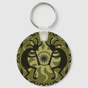 Southwest Design Dancing Kokopelli Tribal Sun Sleutelhanger