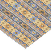 Southwest Design Gold Blue Grey Tribal Patroon Korte Tafelloper (Hoek)