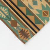 Southwest Design Green Brown Tan Fleece Deken (Hoek)