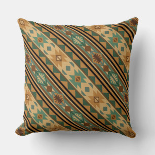 Southwest Design Green Brown Tan Kussen