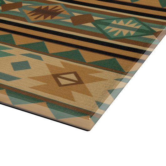 Southwest Design Green Brown Tan Snijplank (Hoek)