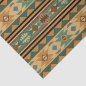 Southwest Design Green Brown Tan Tissuepapier (Detail)